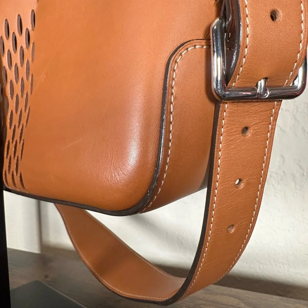 Louis Vuitton Nomade North West Cabas Perforated Leather Tote Cognac DamierBrown